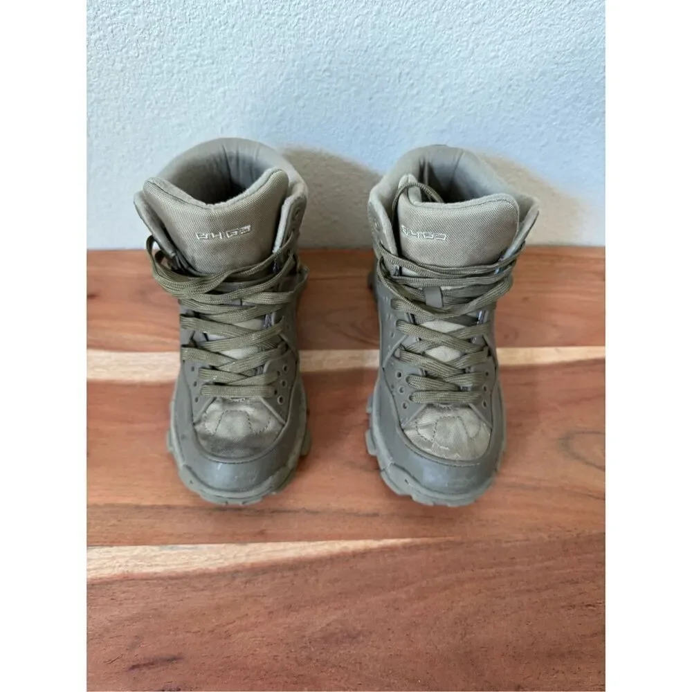 Zara boys 34 or 1-2 US army green chunky bulky high top fashion boots boys hikin